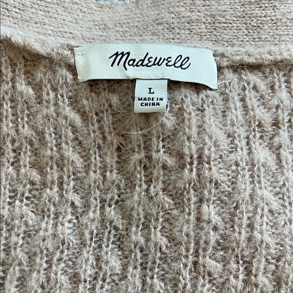 Madewell Women's Soft Mauve Cardigan Sweater - Picture 3 of 5